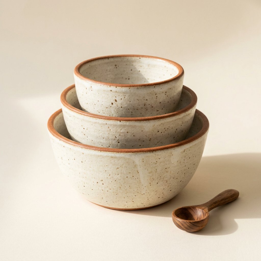 Hand-finished stoneware bowls